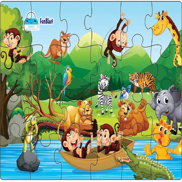 PuzzleSafari | Diversión educativa aventurera - Rompecabezas panorámico del reino animal para niños